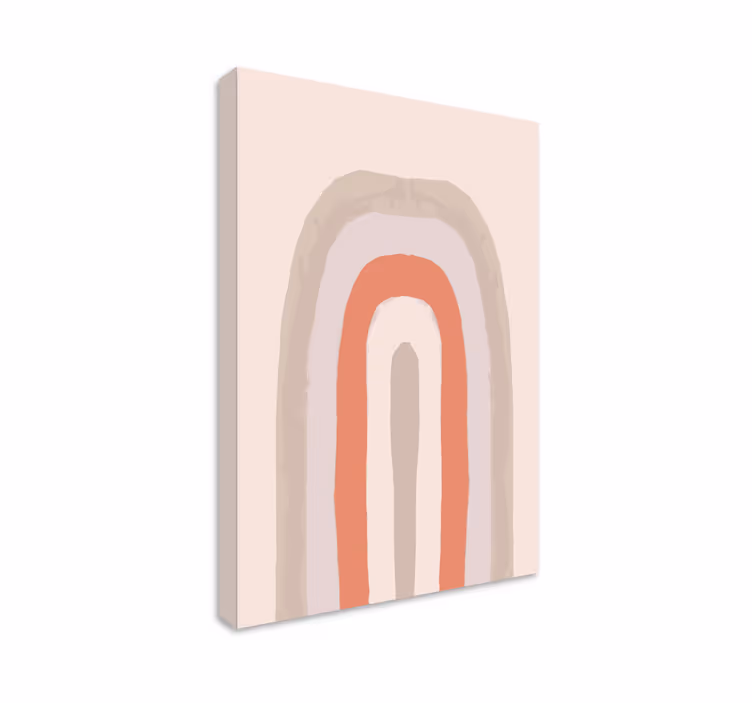 Tableau abstrait motif d'arcs doux - TenStickers