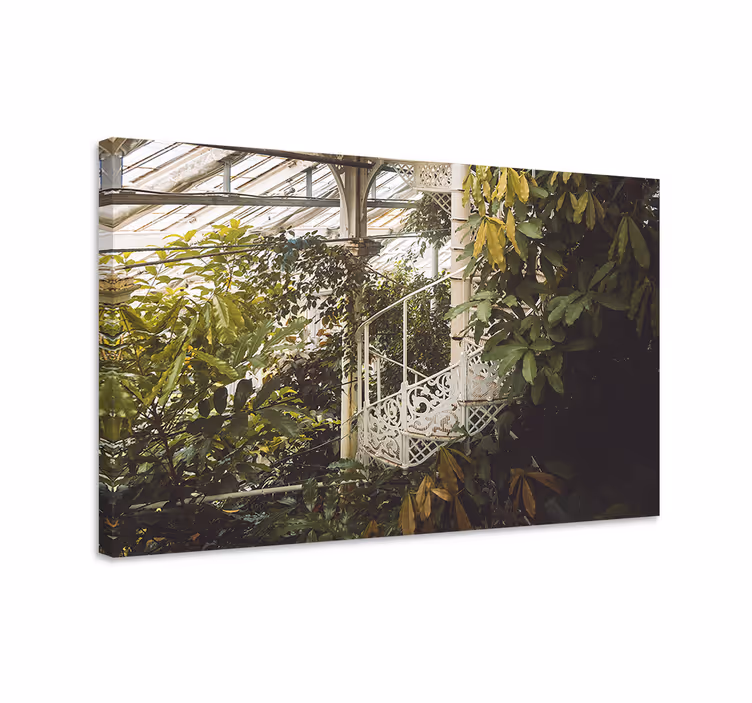 Tableau fleurs et plantes composition de verdure luxuriante - TenStickers