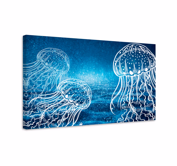 Tableau mer vie océane méduse - TenStickers