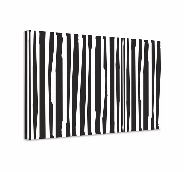 Tableau bouddha rayures monochromes frappantes - TenStickers