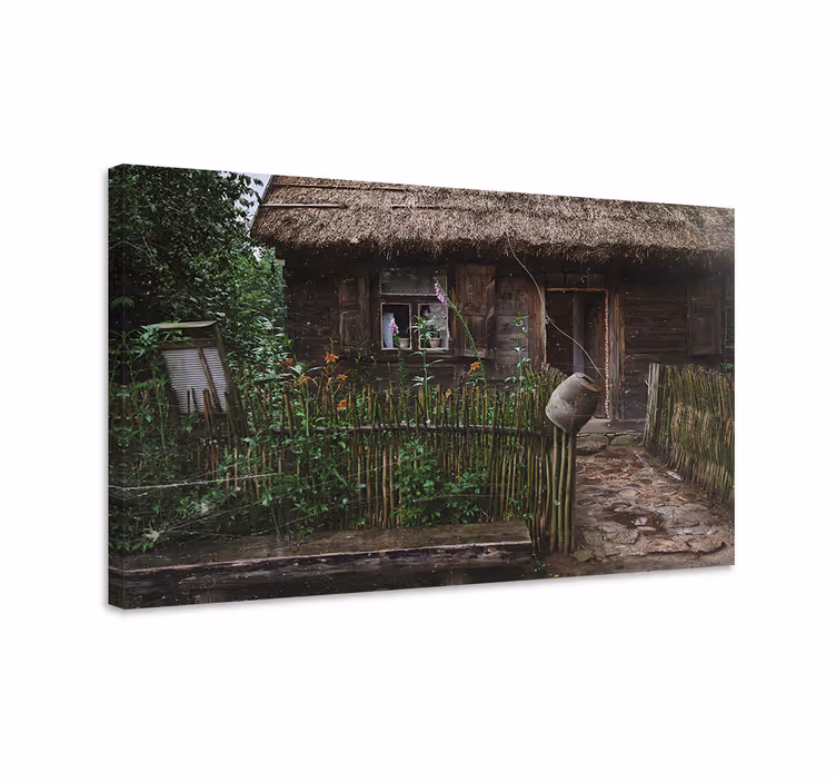Tableau rustique entrée de cottage charmante - TenStickers