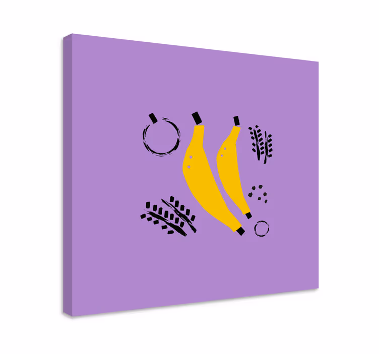 Tableau design bananes violettes style africain - TenStickers