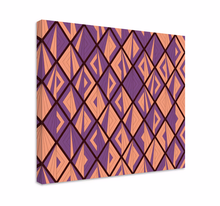 Tableau géométrique motif diamant - TenStickers