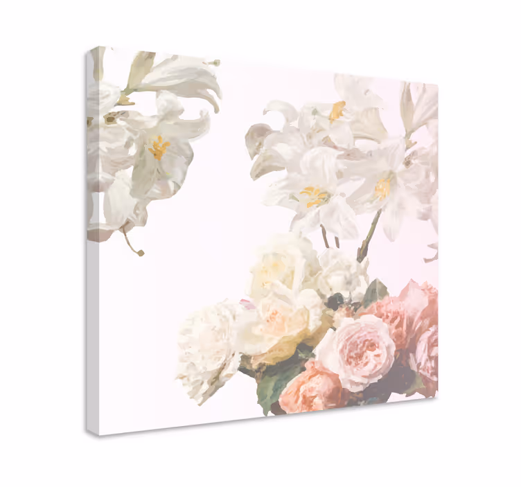 Tableau fleurs et plantes composition de fleurs subtiles - TenStickers