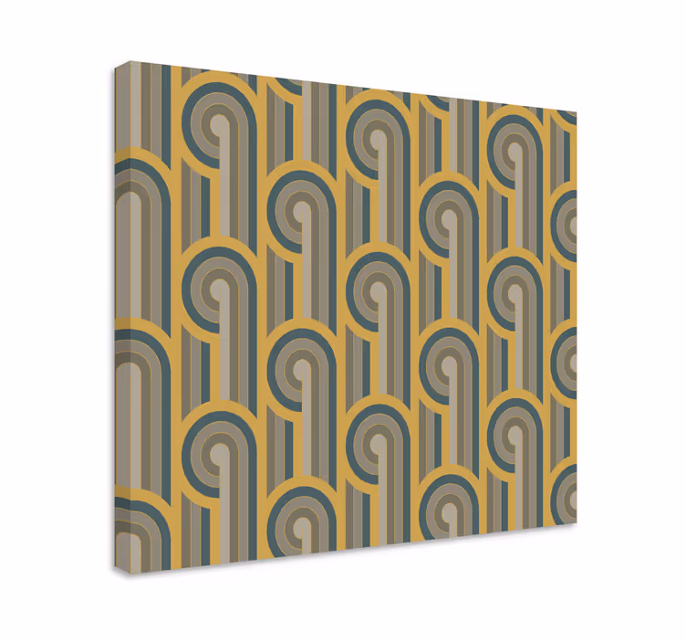 Tableau géométrique motif de lignes courbes - TenStickers