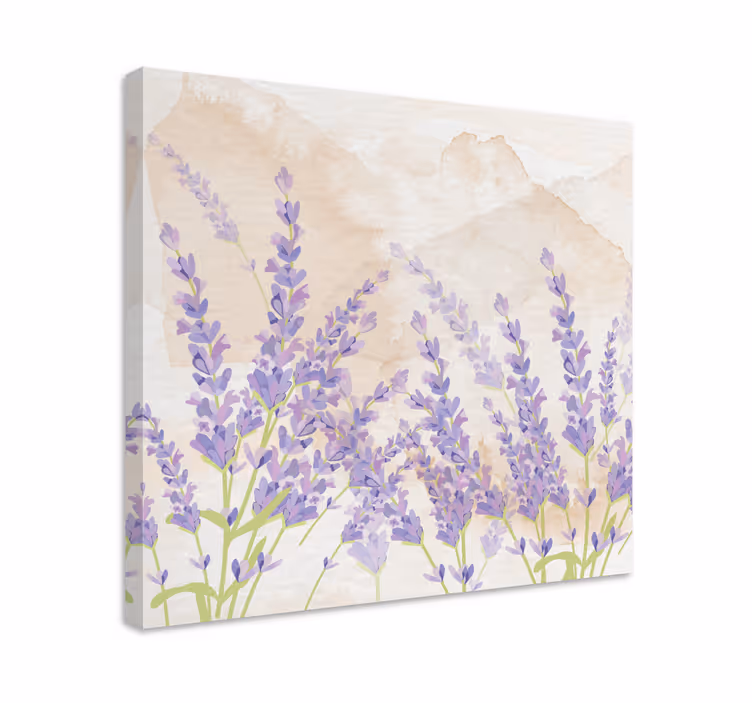 Tableau fleurs tableau provençale aquarelle lavande - TenStickers
