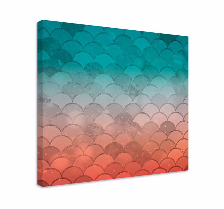 Tableau géométrique vagues à motifs courbes - TenStickers
