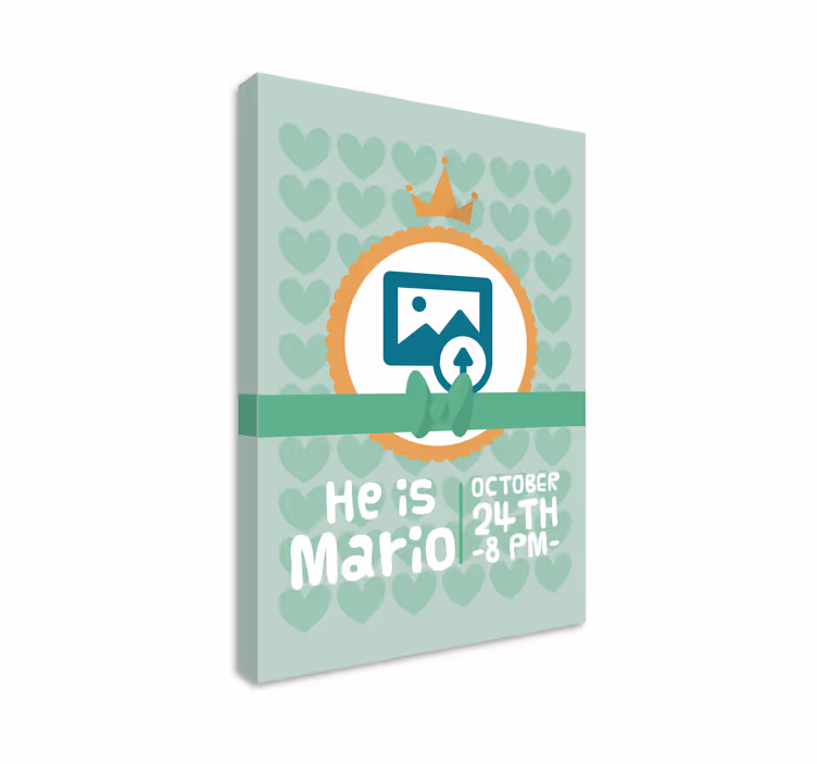 Tableau bébé il est mario - TenStickers