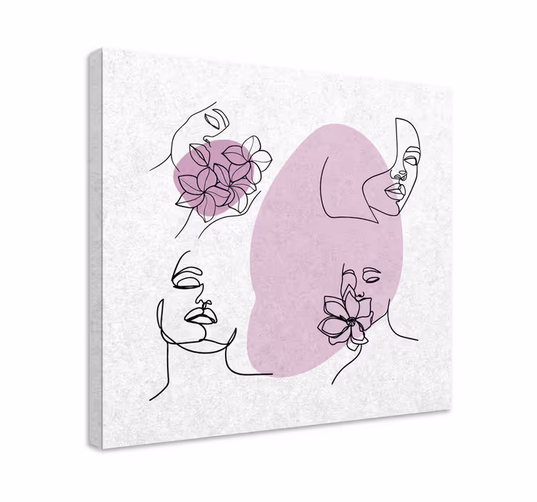 Tableau fleurs et plantes visages floraux abstraits - TenStickers
