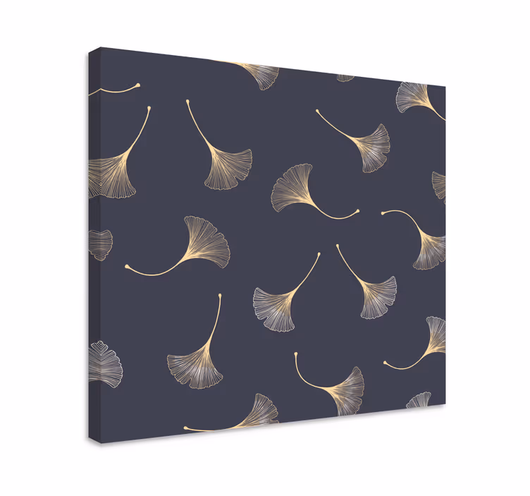 Tableau fleurs et plantes motif feuilles de ginkgo - TenStickers