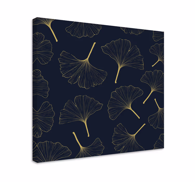 Tableau fleurs et plantes motif de feuilles de ginkgo - TenStickers