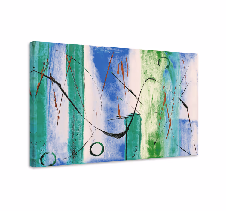 Tableau pour bureau Effet tableau art contemporain - TenStickers