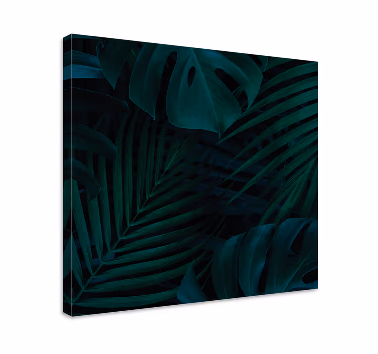 Tableau fleurs et plantes feuilles tropicales luxuriantes - TenStickers