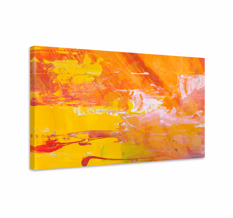 Tableau pour restaurant Dessin abstrait coloré orange - TenStickers