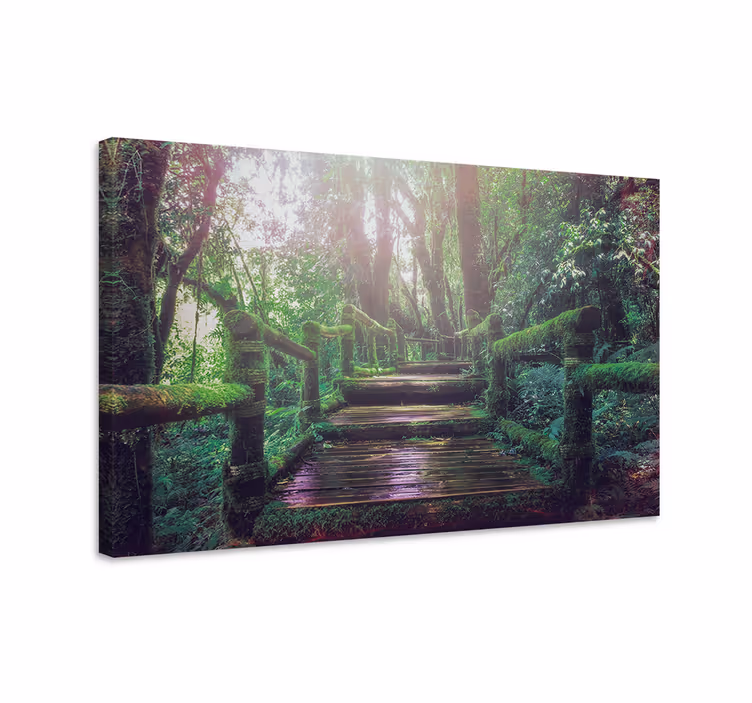 Tableau arbres chemin forestier - TenStickers
