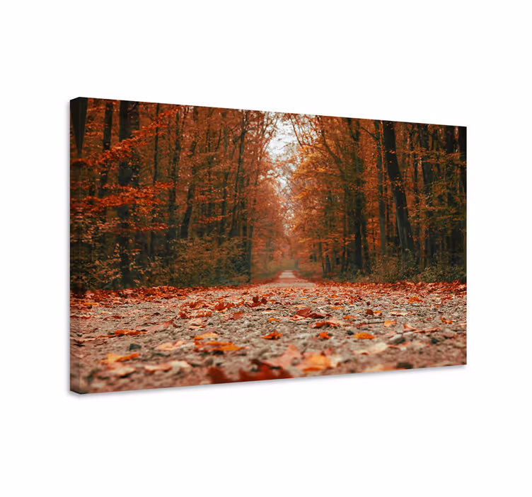 Tableau paysages sentier d'automne - TenStickers