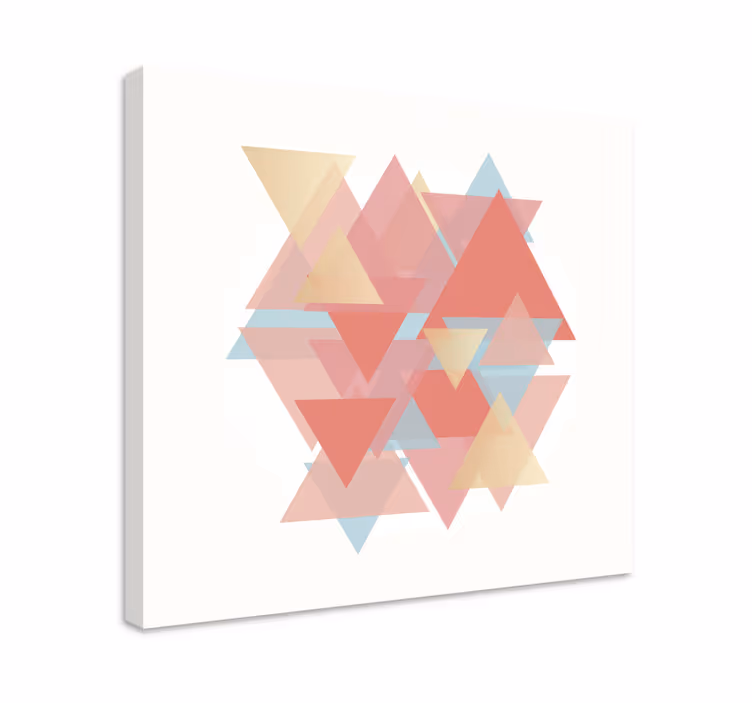 Tableau géométrique triangles chevauchants - TenStickers