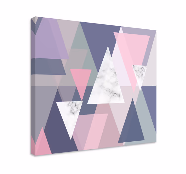 Tableau salon Triangles d'art mural 3d - TenStickers