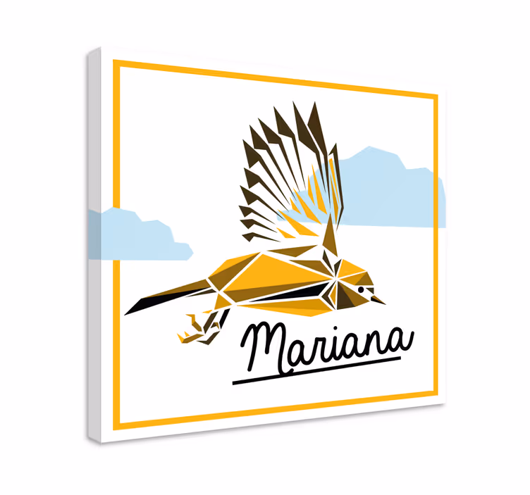 Tableau oiseaux oiseau jaune en vol - TenStickers