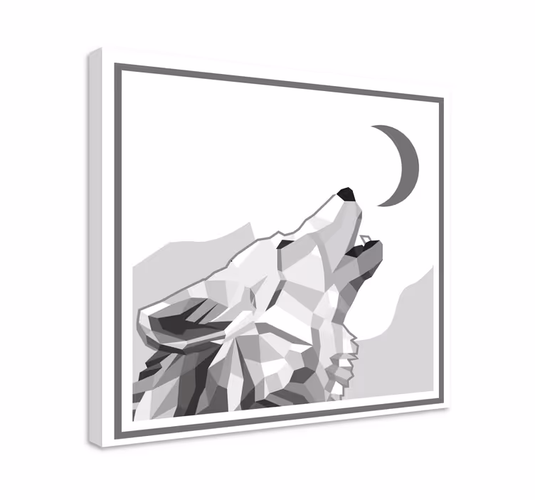 Tableau chiens loup hurlant - TenStickers
