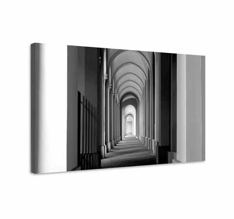 Tableau 3d Portail 3d classique blanc - TenStickers