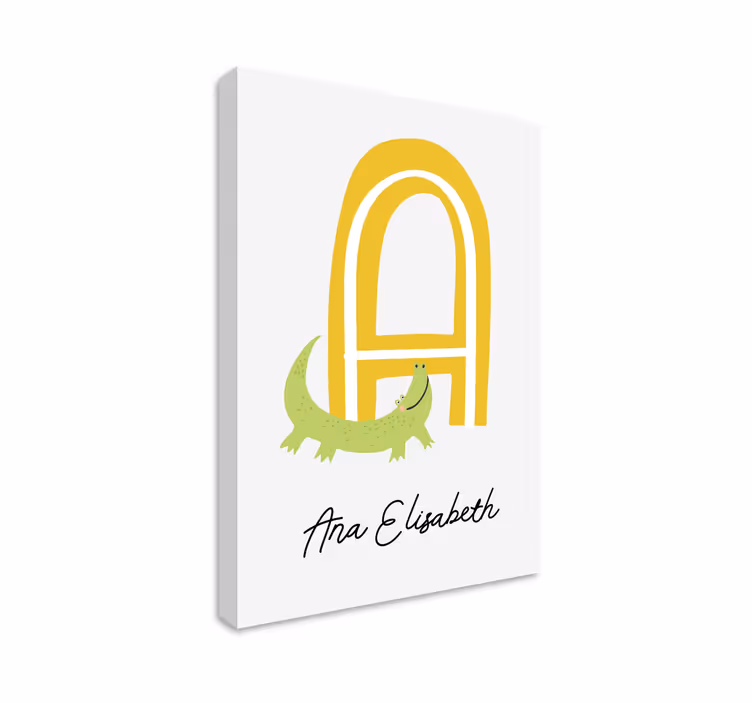 Tableau abc un compagnon crocodile - TenStickers