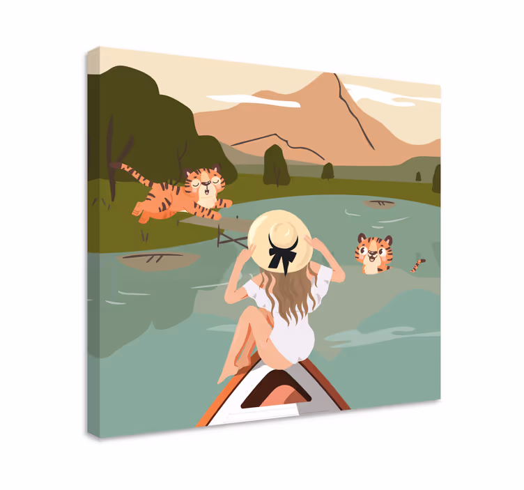 Tableau animaux tigres dans la nature - TenStickers
