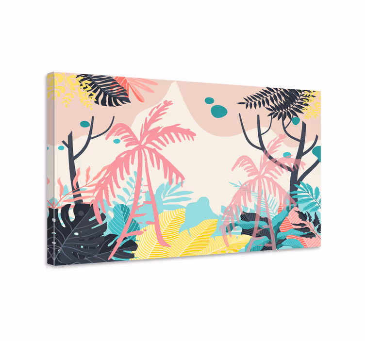 Tableau arbre de vie Palmiers "boho" - TenStickers