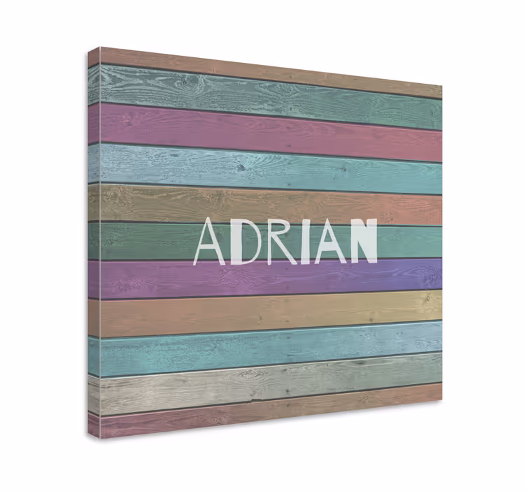 Tableau enfant Planches en bois colorées "style bohème" - TenStickers