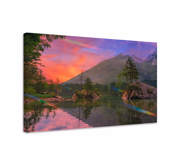 Tableau paysages réflexion montagne sérénité - TenStickers