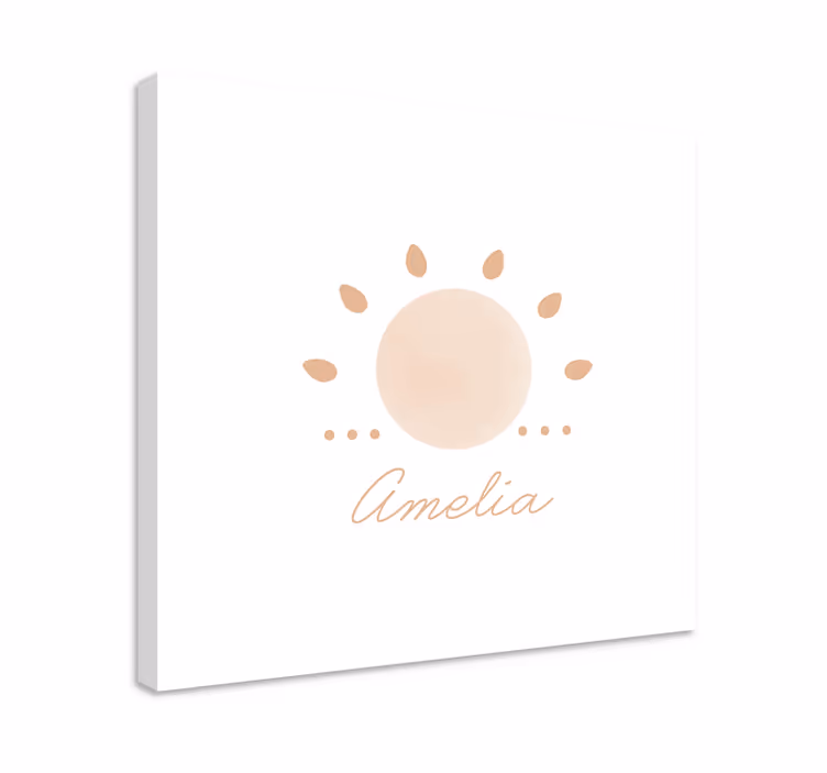 Tableau scandinave Soleil minimal abstrait - TenStickers