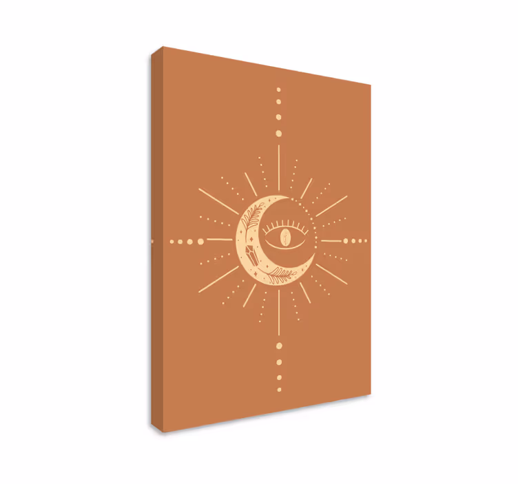 Tableau abstrait motif de croissant céleste - TenStickers