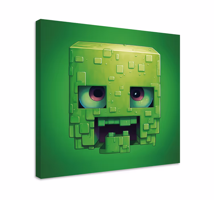Cadre jeux vidéo personnage de pixel art effrayant - TenStickers