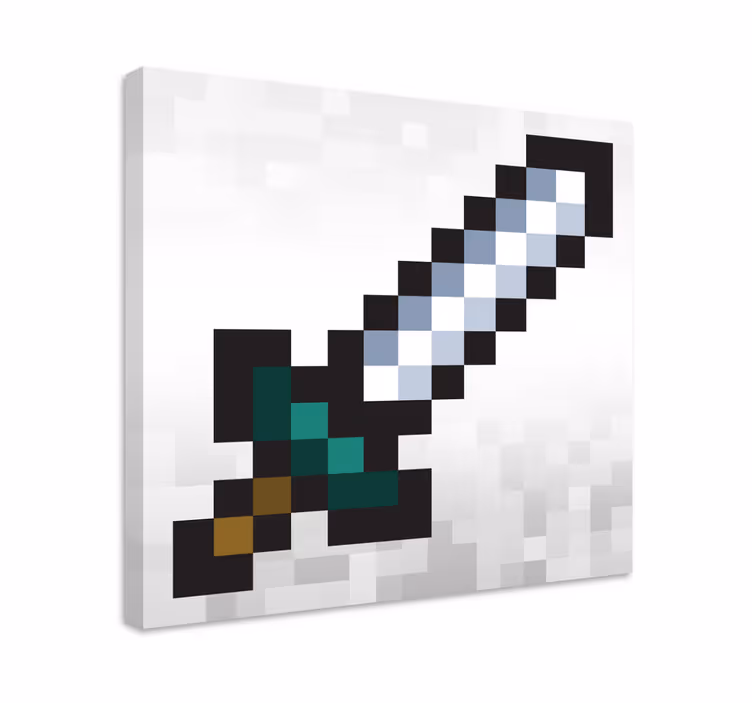 Cadre jeux vidéo Épée pixel - TenStickers