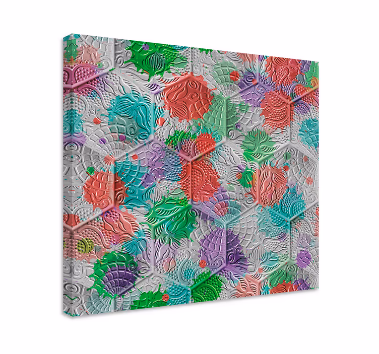 Tableau vintage tuiles teintées de GaudiTuiles teintées de Gaudi - TenStickers