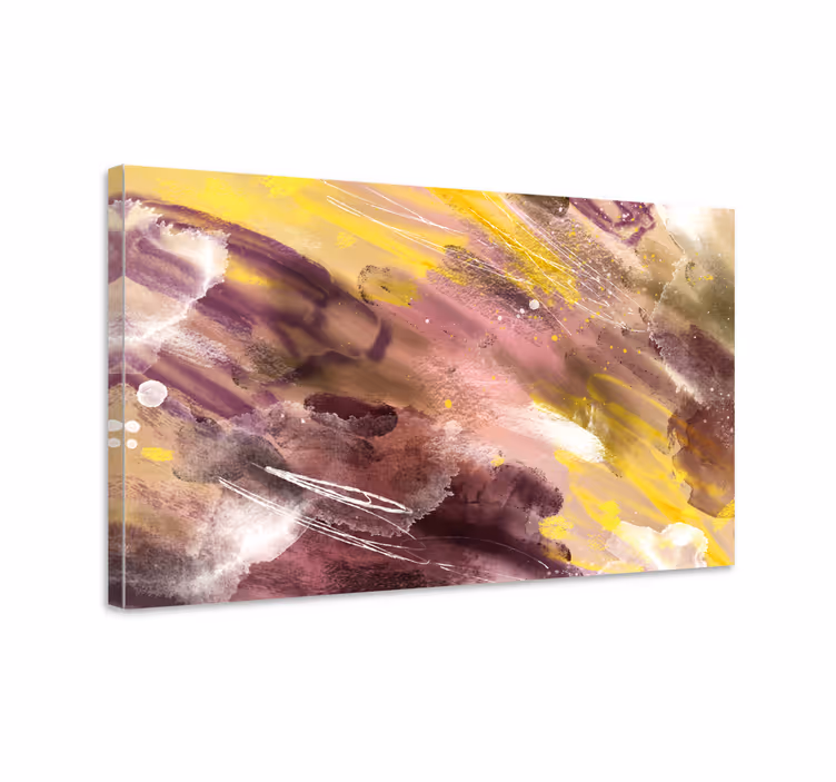 Tableau art traitements de pinceau abstraits - TenStickers