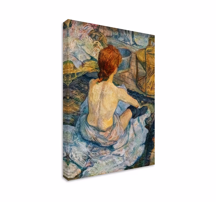 Tableau art la ToiletteUne femme se tient devant une coiffeuse, s - TenStickers