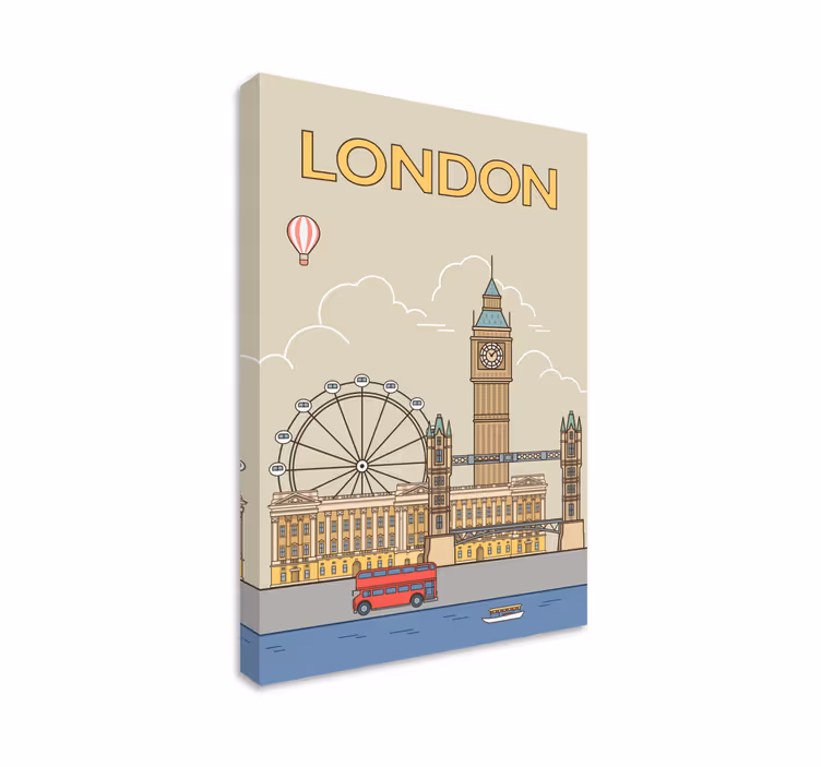 Tableau villes et pays londres - TenStickers