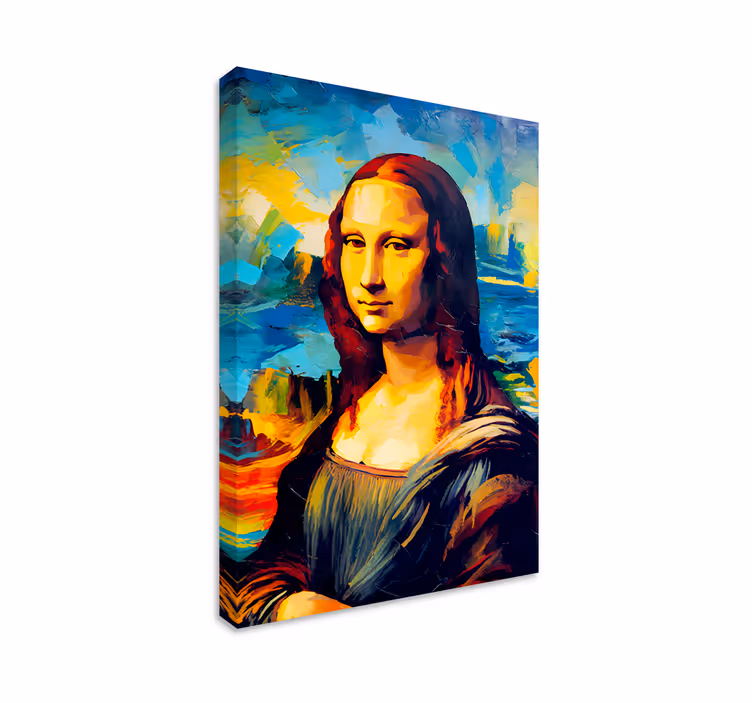 Tableau art mona lisa style impressionniste - TenStickers