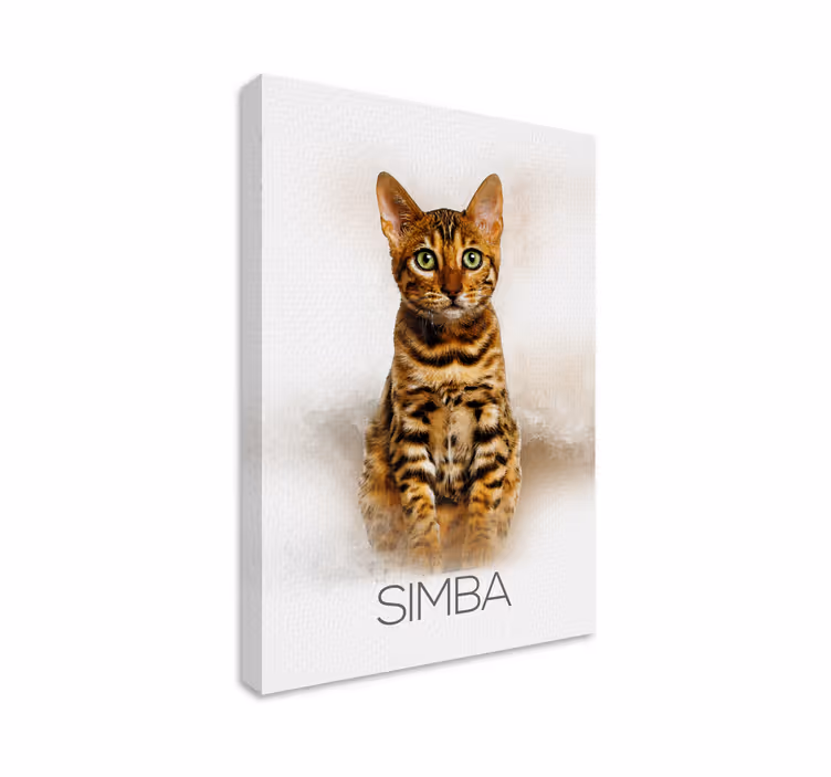 Tableau personnalisé portrait d'animal de compagnie - TenStickers
