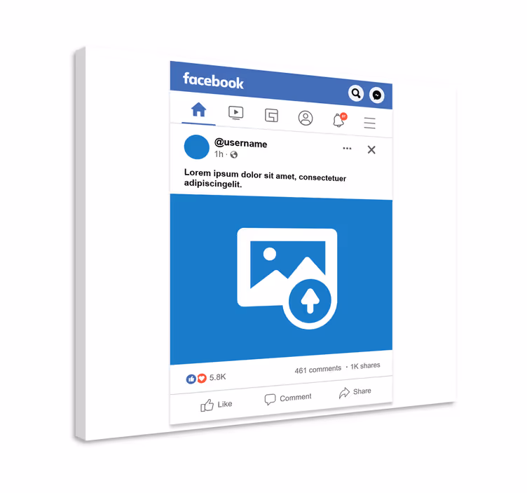 Tableau personnalisé écran facebook - TenStickers