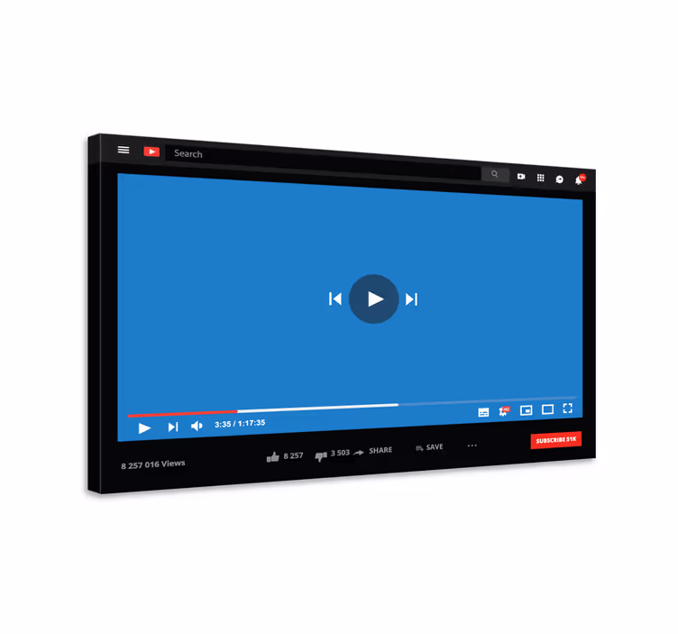 Tableau personnalisé youtube - TenStickers