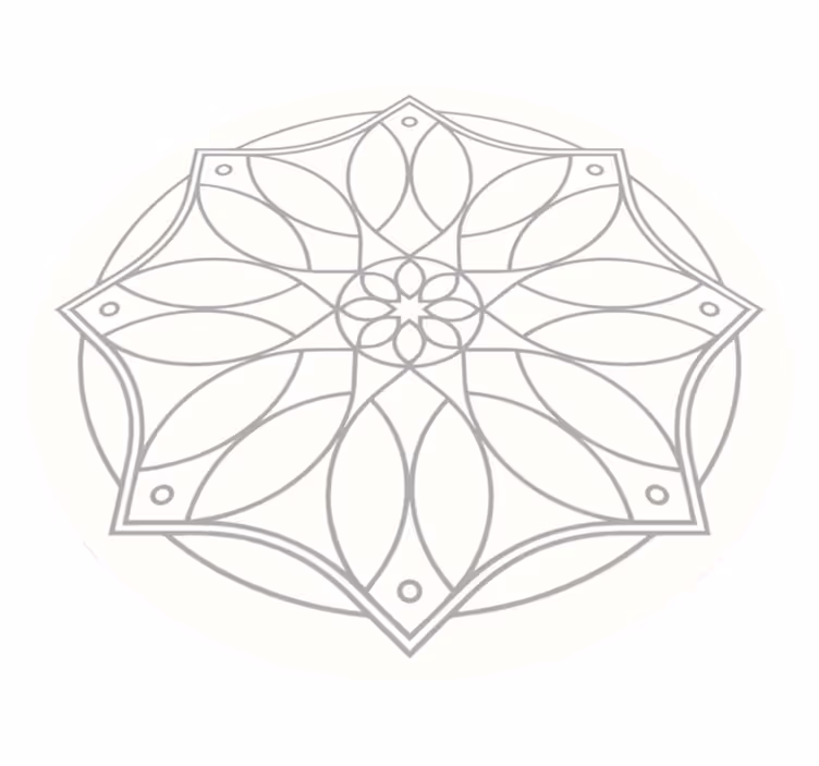 Tapis vinyle blanc conception de mandalas - TenStickers