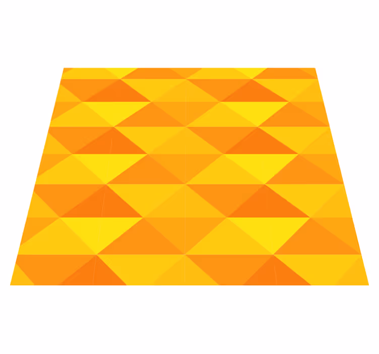 Tapis vinyle jaune conception de triangles géométriques - TenStickers