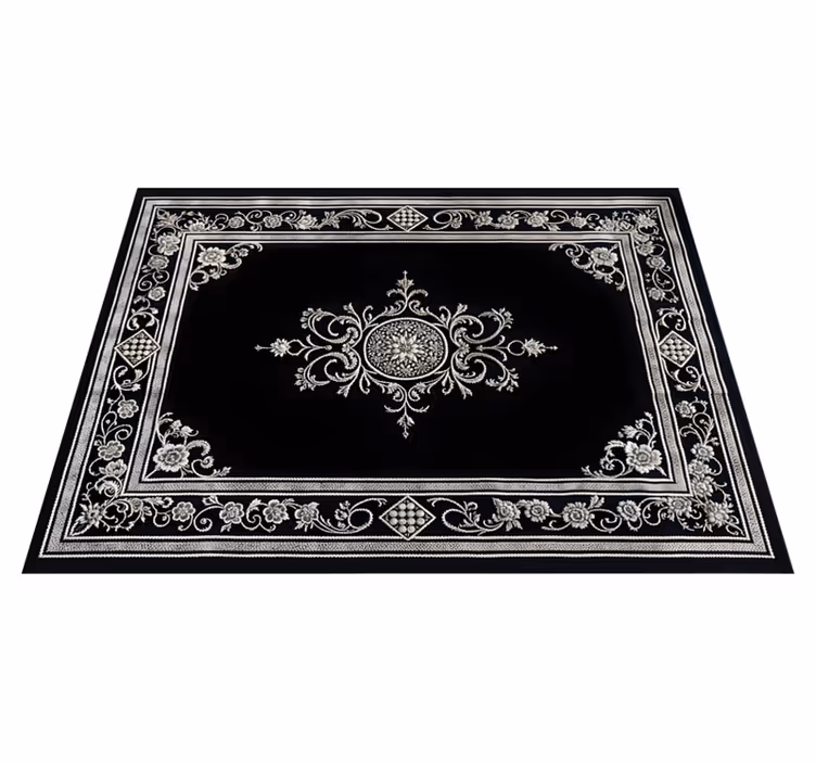 Tapis vinyle noir conception orientale classique - TenStickers