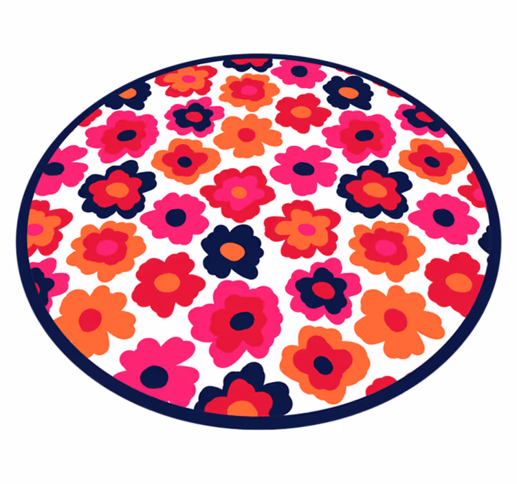 Tapis vinyle plantes coquelicot rouge - TenStickers