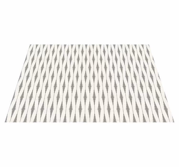 Tapis vinyle design moderne rabaul ikat gris et beige - TenStickers