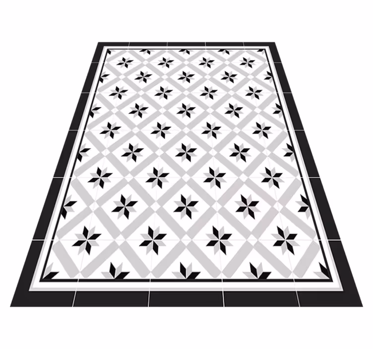 Tapis vinyle cuisine hydraulique noir - TenStickers