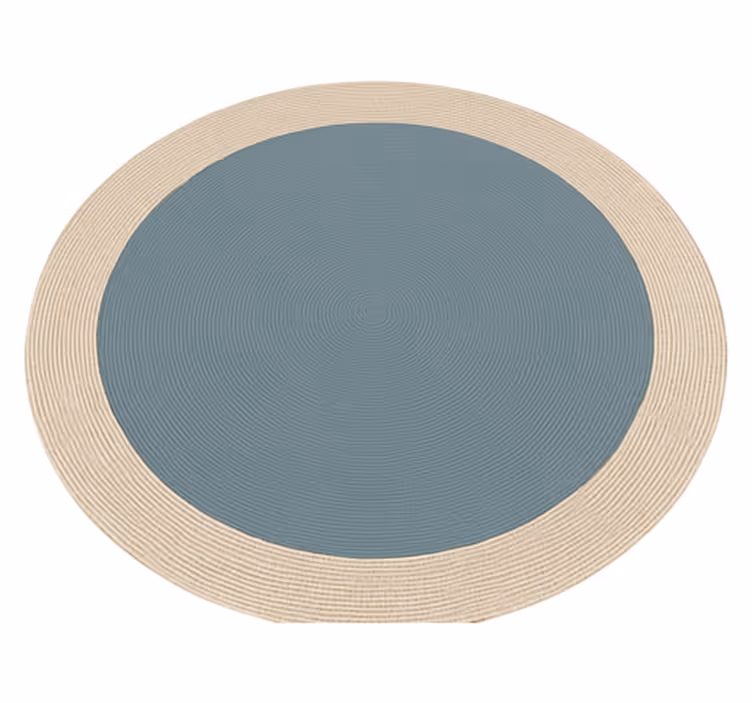 Tapis vinyle extérieur design rond bicolore - TenStickers