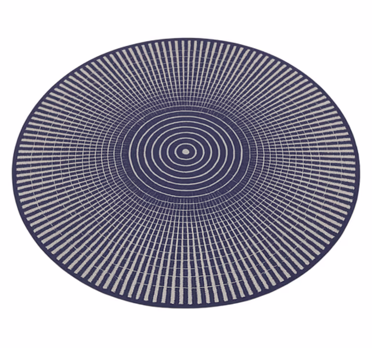 Tapis vinyle extérieur motif concentrique à rayures - TenStickers